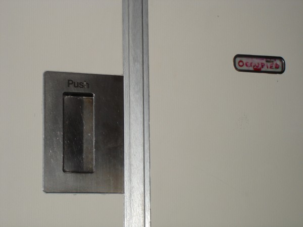  e.g. the “vacant/occupied”-signs on the lavatory doors: